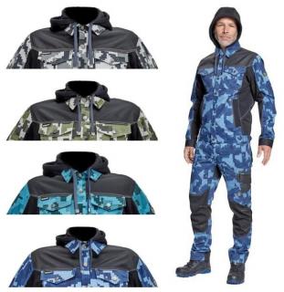 C03510006xx0xx_NEURUM CAMOUFLAGE rugalmas TRIFIBETEX férfi kabát kapucnival - több színben