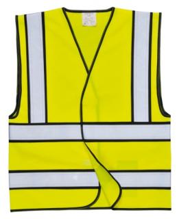 C370_Hi-Vis mellény fekete betétekkel, Jólláthatósági