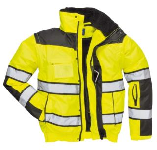C466_Hi-Vis Classic Bomber dzseki, Modaflame Jólláthatósági Pólóing, Jólláthatósági