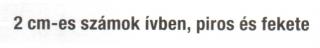 d00_2 cm-es számok ívben  (fekete színben)
