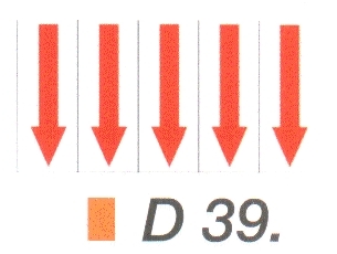 D39_Irányt jelzö nyíl piros színben