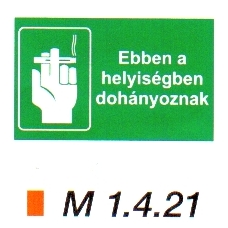 Ebben a helyiségben dohányoznak m 1.4.21