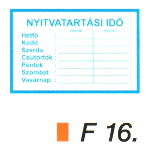 F16_Nyitvatartási idő