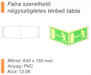 Falra szerelhetö négyszögletes térbeli tábla 13.06