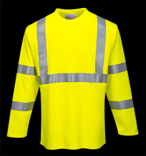 FR96_Portwest Modaflame Knit FR Hi-Vis hosszú ujjú pólóing