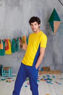 KA340_KARIBAN TIGER SHORT SLEEVE (KA340) nyári rövid ujjú féri póló, környakas oldalvarrott, 100% Pamut
