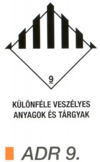 Különféle veszélyes anyagok és tárgyak ADR 9