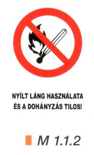 m112_Nyílt láng használata és a dohányzás tilos!