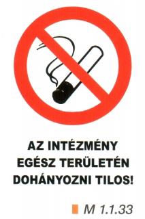 m1133_Az intézmény egész területén dohányozni tilos!