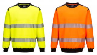 PW3 Hi-Vis Crew Neck pulóver Sárga/Narancs