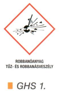 Robbanóanyag Tüz- és robbanásveszély ghs 1