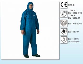 SMS&amp;#174  Fire Retardant 44133-35 kék, láng ellen overall, Kezeslábas