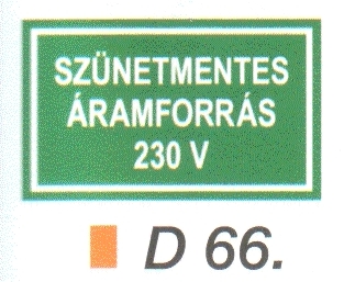 Szünetmentes áramforrás 230 V D66