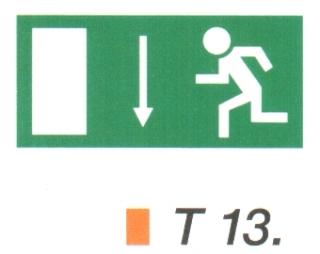 t13_Menekülési út a lépcsőn lefelé, ajtó balra