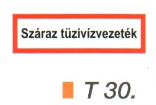 t30_Száraz tüzivízvezeték helyét jelölö tábla