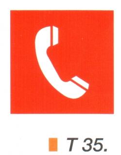 T35_Tüzbejelentö telefon helyét jelölö tábla