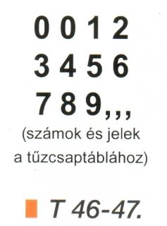 t46_Tüzcsap számok ívben (2,6 cm)