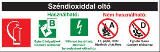 tt002_Széndioxiddal oltó tűzoltó készülék, után világítós tűzvédelmi öntapadós tábla