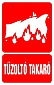 tt015/tt13_Tűzoltó takaró helyét jelölő, után világító tűzvédelmi öntapadós tábla