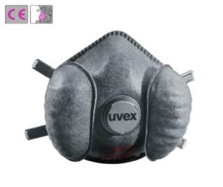 Uvex Exxcel FFP2 R D climatec 3 kamrás (2 belégző-, 1 kilégzőszelepes) részecskeszűrő maszk