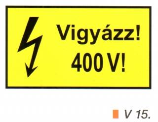 Vigyázz! 400 V! v 15