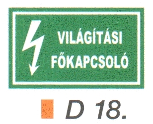 Világítási fökapcsoló D18