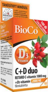 BioCo C+D duo Retard C1000mg D3 2000IU 100db