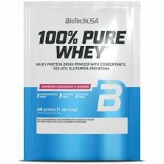 BioTechUSA 100% Pure Whey Tejsavó fehérjepor 28g Málnás Sajttorta