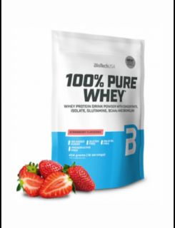 BioTechUSA 100% Pure Whey Tejsavó fehérjepor 454g Eper