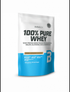 BioTechUSA 100% Pure Whey Tejsavó fehérjepor 454g Karamell- cappuccino