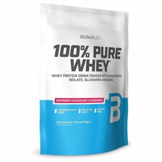 BioTechUSA 100% Pure Whey Tejsavó fehérjepor 454g Málnás sajttorta