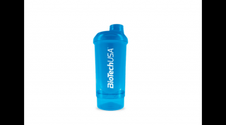 BioTechUSA Keverőpalack Biotech Wave+ Compact 500 ml (+150 ml) kék