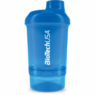 BioTechUSA Keverőpalack Biotech Wave+ Nano 300 ml (+150 ml) kék