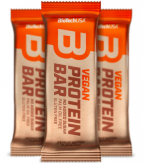 BioTechUSA Vegan Protein Bar fehérjeszelet 50g Mogyoróvaj