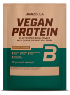 BiotechUSA Vegan Protein, fehérje vegánoknak 25g  mogyoró