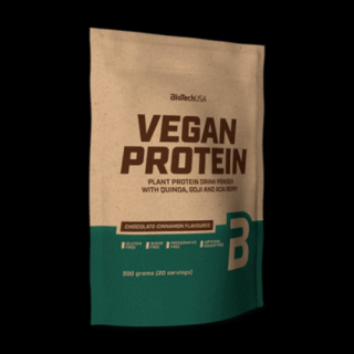 BioTechUSA Vegan Protein, fehérje vegánoknak 500g csokoládé-fahéj