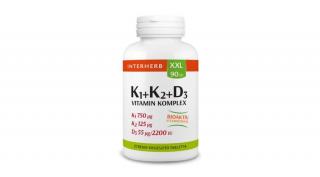Interherb XXL 90 db K1+K2+D3 Vitamin komplex tabletta