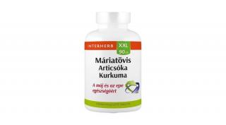 Interherb XXL Máriatövis  Articsóka  Kurkuma tabletta 90db