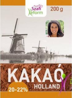 Szafi Reform Zsírszegény holland kakaópor (20-22% kakaóvaj tartalom) 200 g