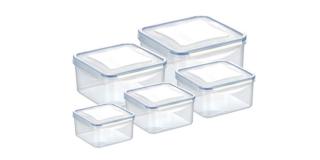 Tescoma 
 FRESHBOX Négyzet alakú ételtároló doboz, 5 db