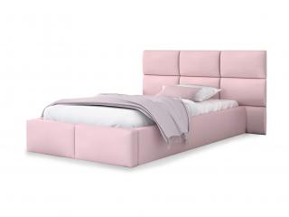 Kárpitozott rózsaszín DONY ágyneműtartós ágy 120x200
