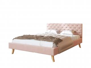 Kárpitozott rózsaszín KALIFORNIA egyszemélyes ágy 120x200
