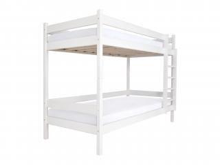 Paulína masszív emeletes ágy 90x200 - fehér