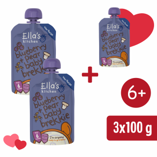 2+1 INGYEN: Ella's Kitchen BIO Áfonya és körte reggeli (100 g)