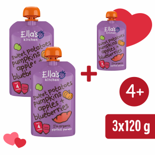 2+1 INGYEN: Ella's Kitchen BIO Édesburgonya, sütőtök és alma (120 g)