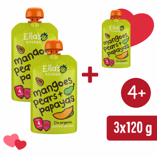 2+1 INGYEN: Ella's Kitchen BIO Mangó, körte és papaya (120 g)