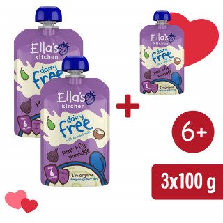 2+1 INGYEN: Ella's Kitchen BIO Tejmentes zabkása körtével és fügével (100 g)