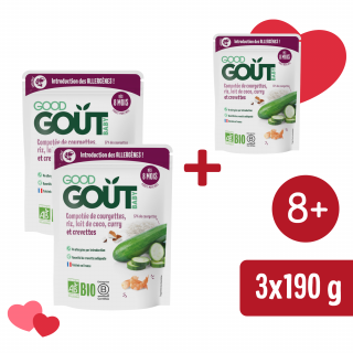 2+1 INGYEN: Good Gout BIO Garnélarák rizzsel, cukkinivel és kókusztejjel (190 g)