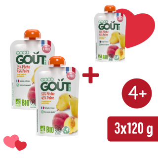 2+1 INGYEN: Good Gout BIO Őszibarack körtével (120 g)