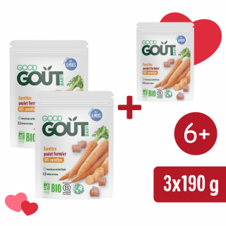 2+1 INGYEN: Good Gout BIO Sárgarépa tanyasi csirkével (190 g)